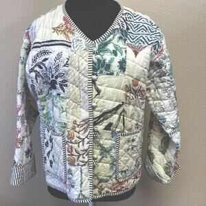 Patchwork Jacket Cotton Reversible Quilted Nantucket Cottage Core Grandmacore